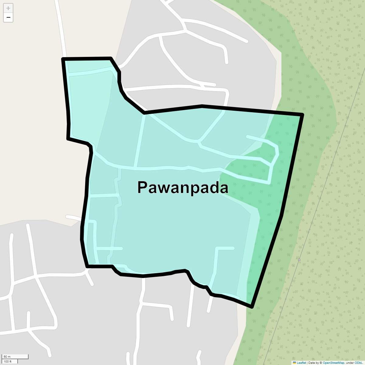 Location Map of Pawanpada, Thane