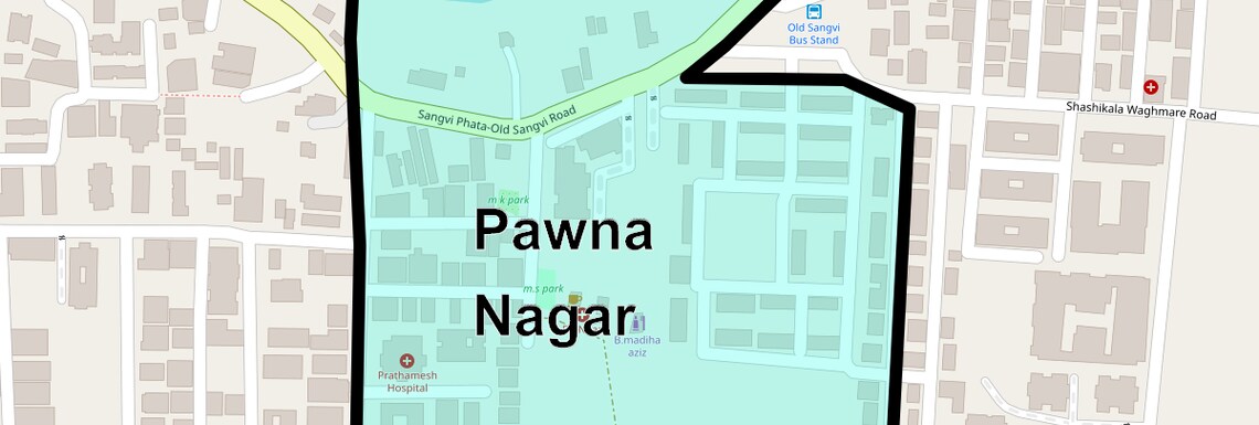 Location Map of Pawna Nagar, Pune