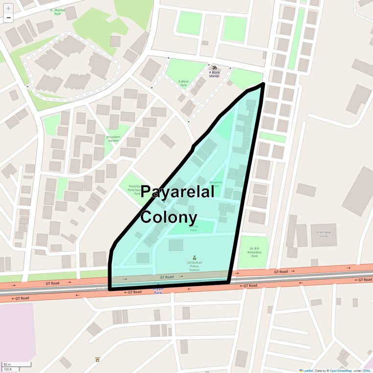 Location Map of Payarelal Colony