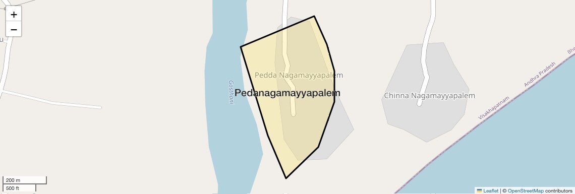 Location Map of Pedanagamayyapalem, Vizag