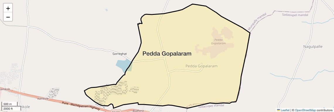 Location Map of Pedda Gopalaram, Hyderabad