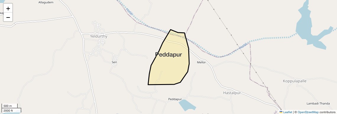 Location Map of Peddapur, Hyderabad