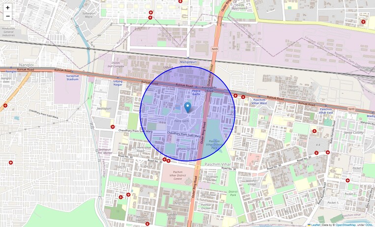 Location Map of Peera Garhi