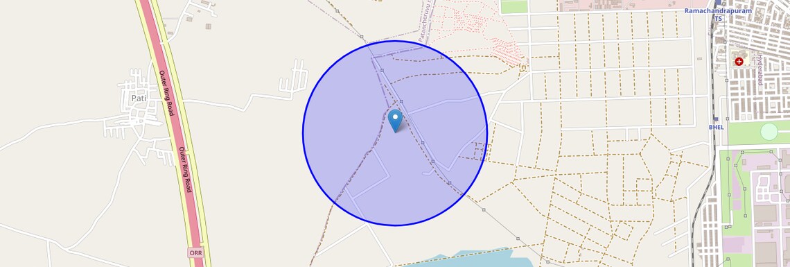 Location Map of Peeranchuruvu, Hyderabad