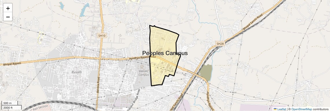 Location Map of Peoples Campus, Bhopal