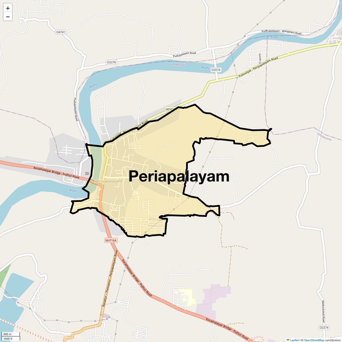 Periapalayam Map