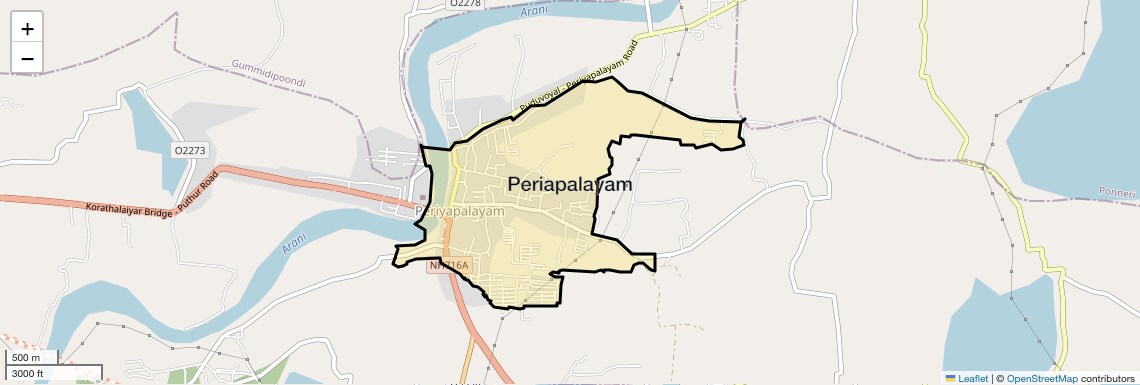 Location Map of Periapalayam, Chennai