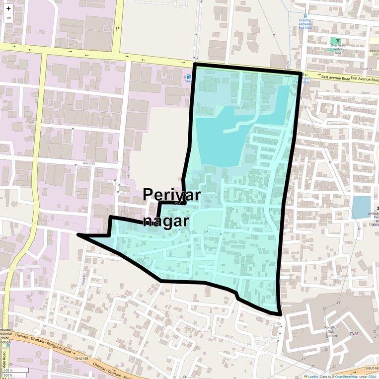 Location Map of Periyar Nagar