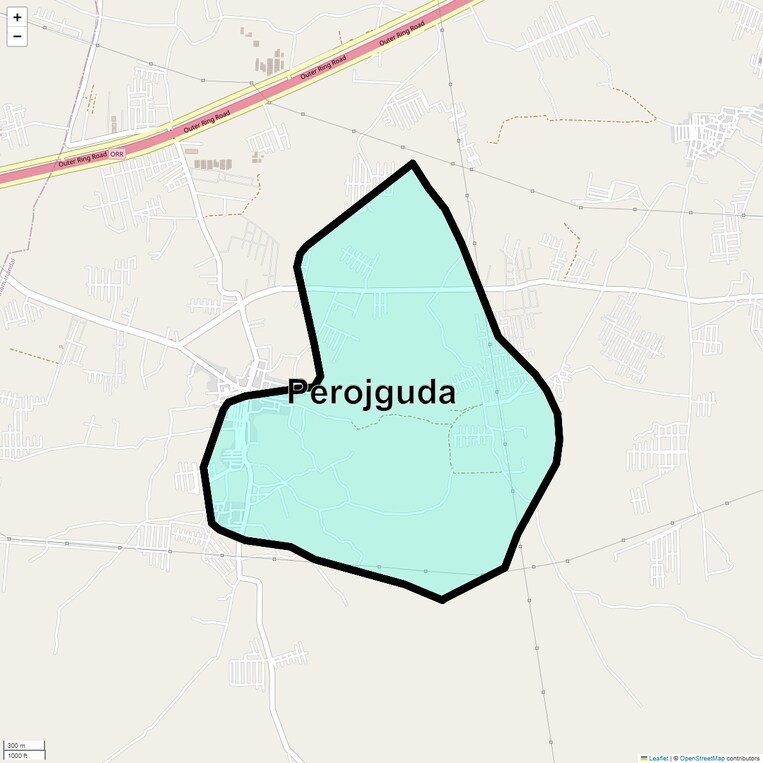 Location Map of Perojguda