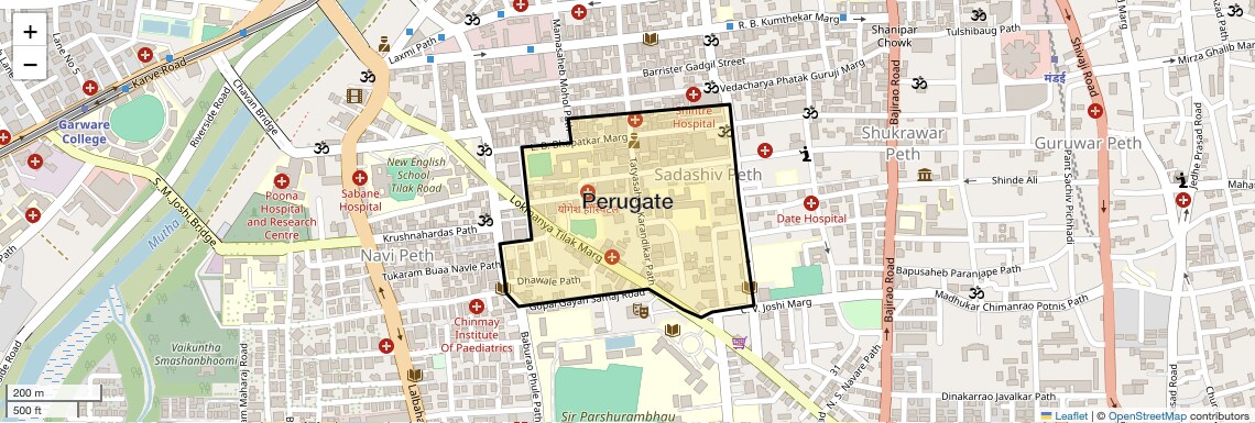 Location Map of Perugate, Pune