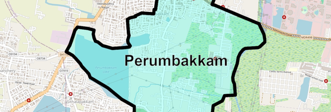 Location Map of Perumbakkam, Chennai