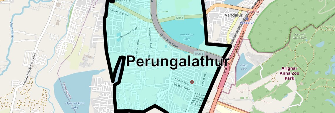 Location Map of Perungalathur, Chennai