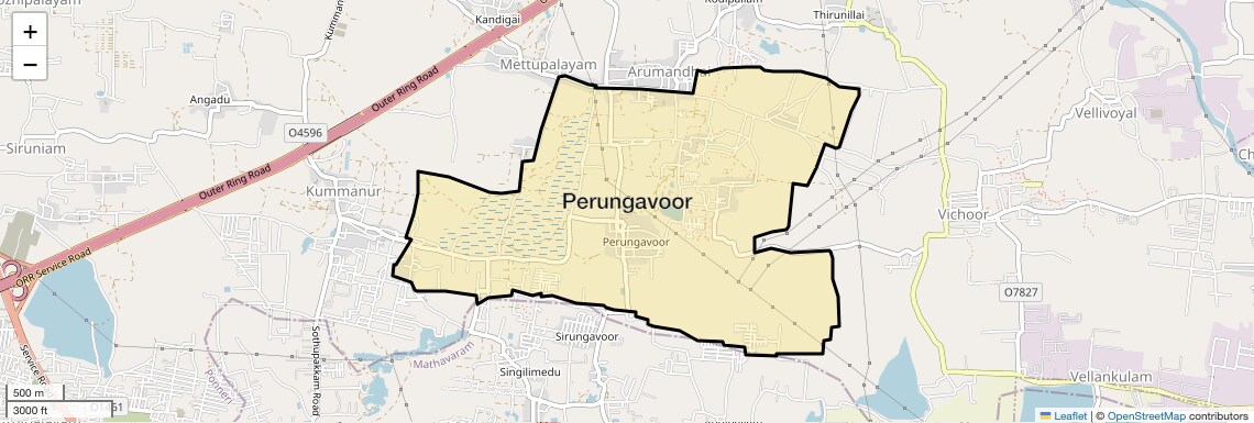 Location Map of Perungavoor, Chennai
