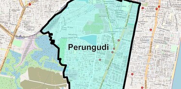 Location Map of Perungudi, Chennai