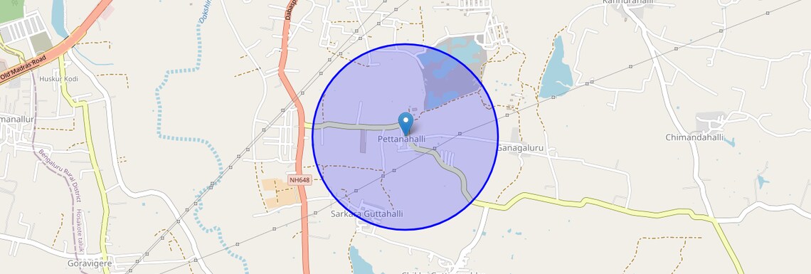 Location Map of Petanahalli, Bangalore