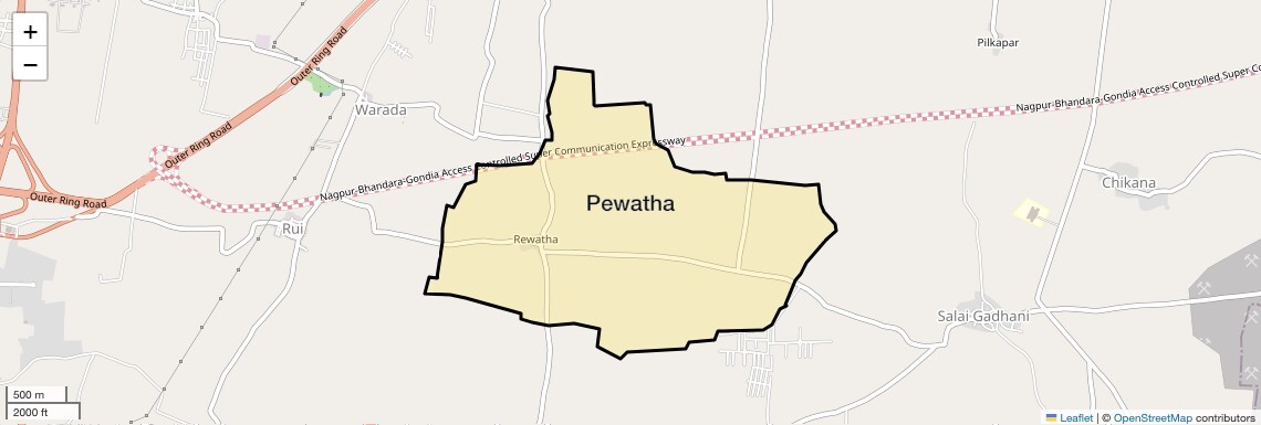 Location Map of Pewatha, Nagpur