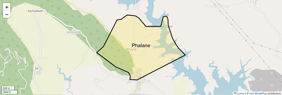 Location Map of Phalane, Pune