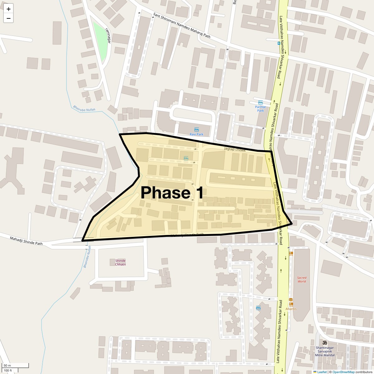 Location Map of Phase 1, Pune