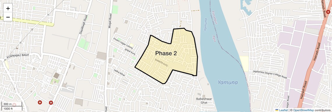 Location Map of Phase 2, Agra