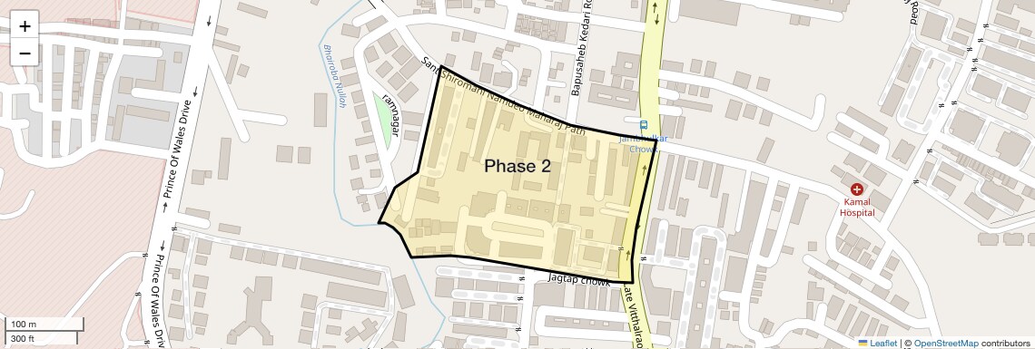 Location Map of Phase 2, Pune