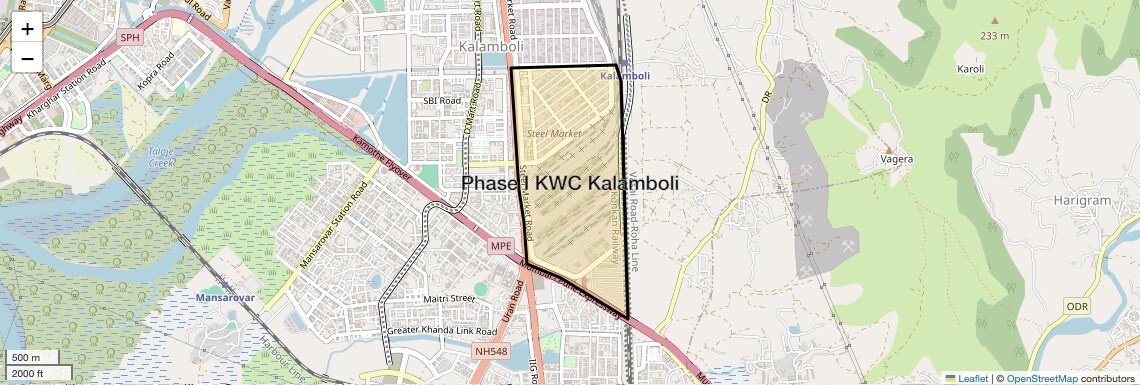 Location Map of Phase I KWC Kalamboli, Navi Mumbai