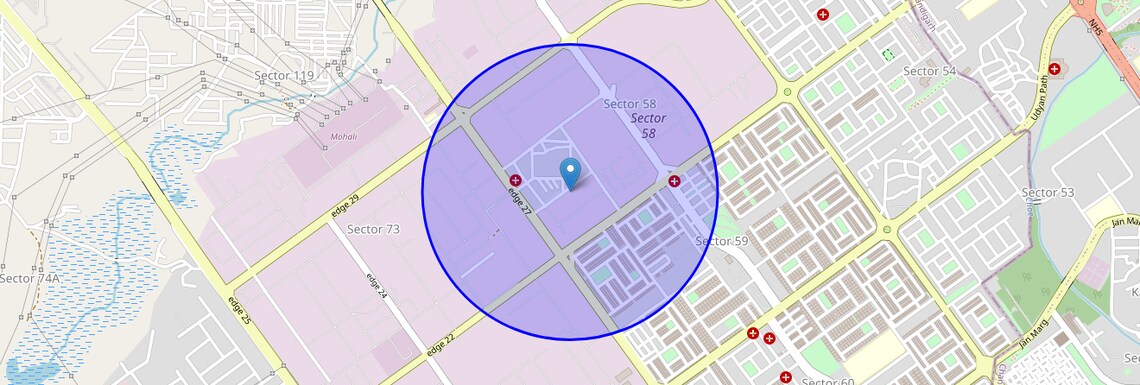 Location Map of Phase Iiib, Chandigarh