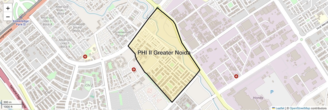 Location Map of PHI II Greater Noida, Greater Noida
