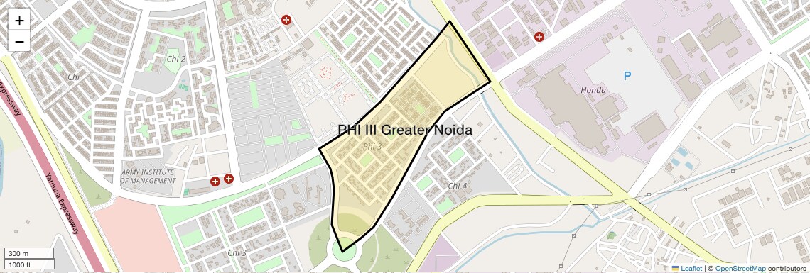 Location Map of PHI III Greater Noida, Greater Noida