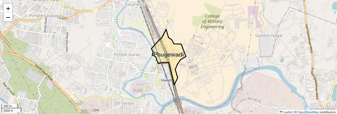 Location Map of Phugewadi, Pune