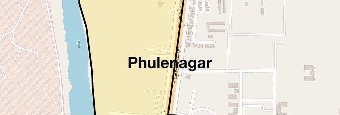 Location Map of Phulenagar, Pune