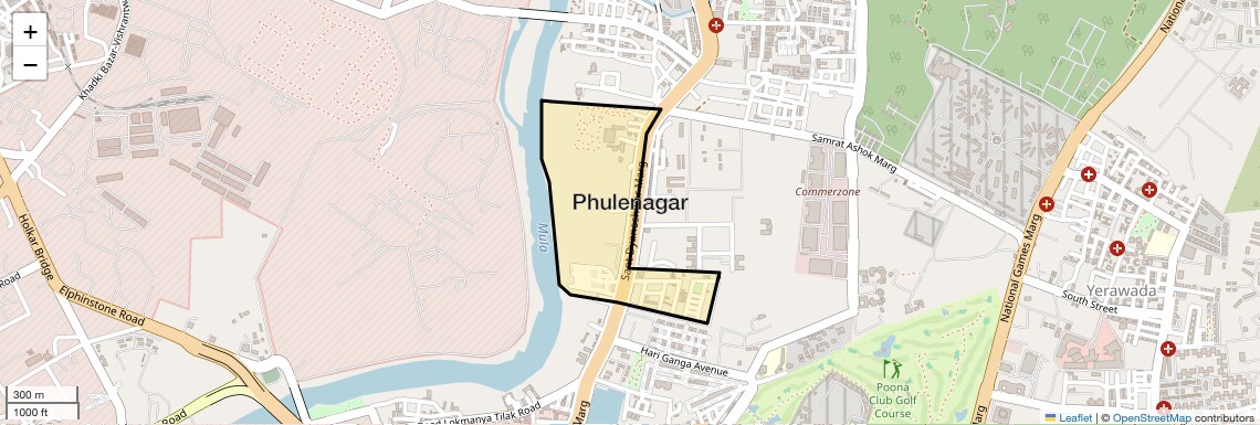 Location Map of Phulenagar, Pune