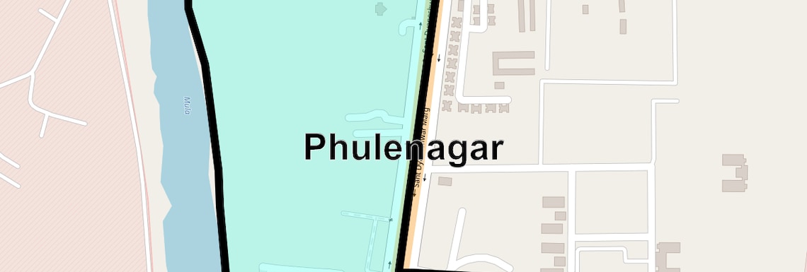 Location Map of Phulenagar, Pune