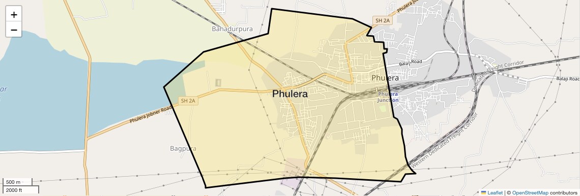 Location Map of Phulera, Jaipur