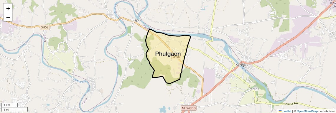 Location Map of Phulgaon, Pune