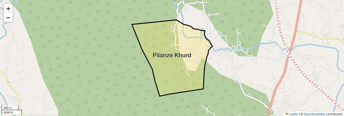 Location Map of Pilanze Khurd, Thane