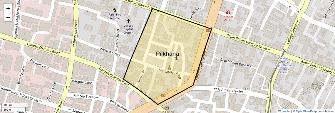 Location Map of Pilkhana, Kolkata