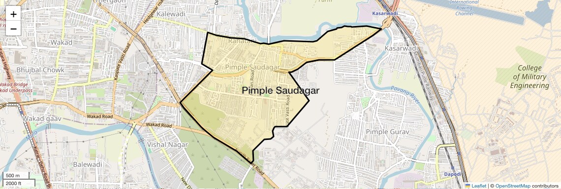 Pimple Saudagar Map