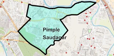 Location Map of Pimple Saudagar, Pune
