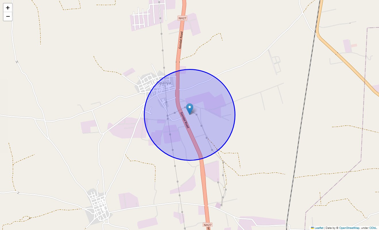 Location Map of Pipaliya, Rajkot