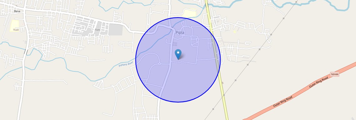 Location Map of Pipla, Nagpur