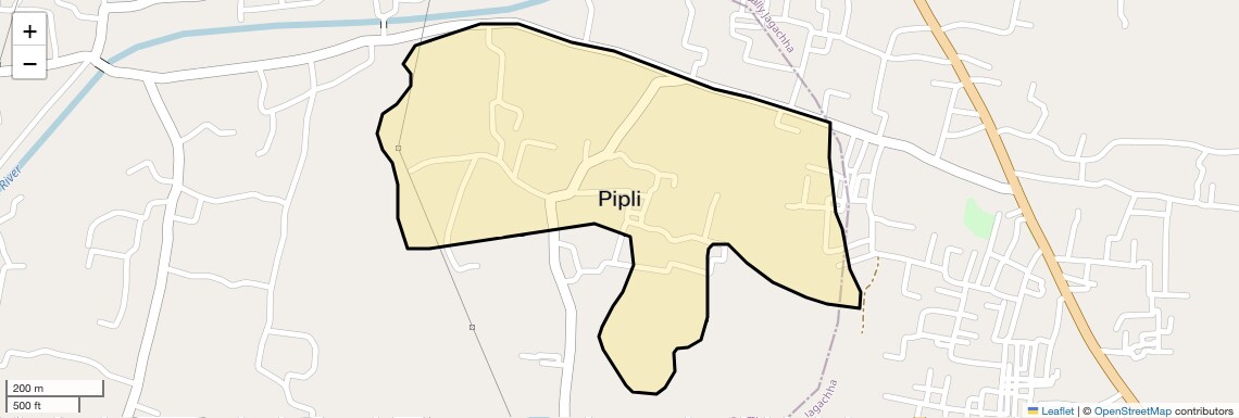 Location Map of Pipli, Kolkata