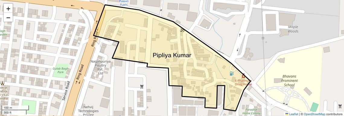 Location Map of Pipliya Kumar, Indore