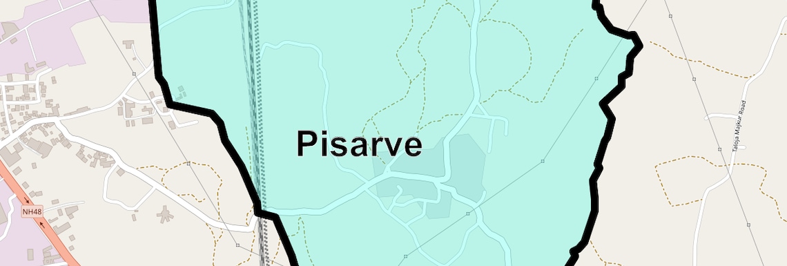 Location Map of Pisarve, Navi Mumbai