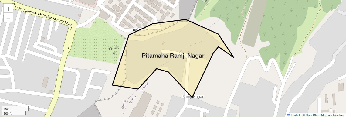 Location Map of Pitamaha Ramji Nagar, Mumbai