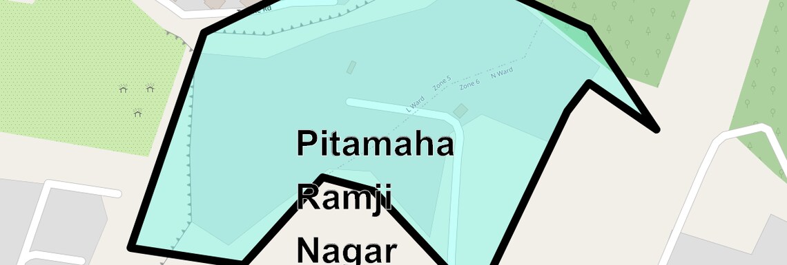 Location Map of Pitamaha Ramji Nagar, Mumbai