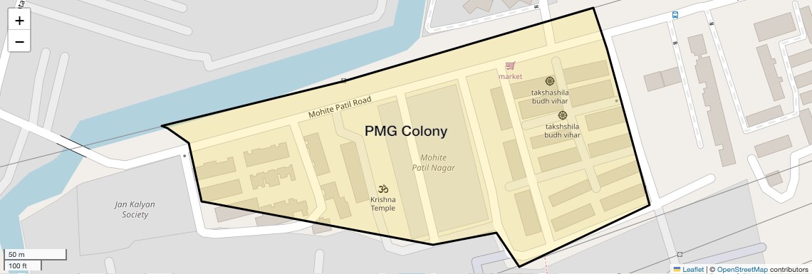 Location Map of PMG Colony, Mumbai