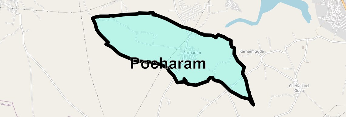 Location Map of Pocharam, Hyderabad