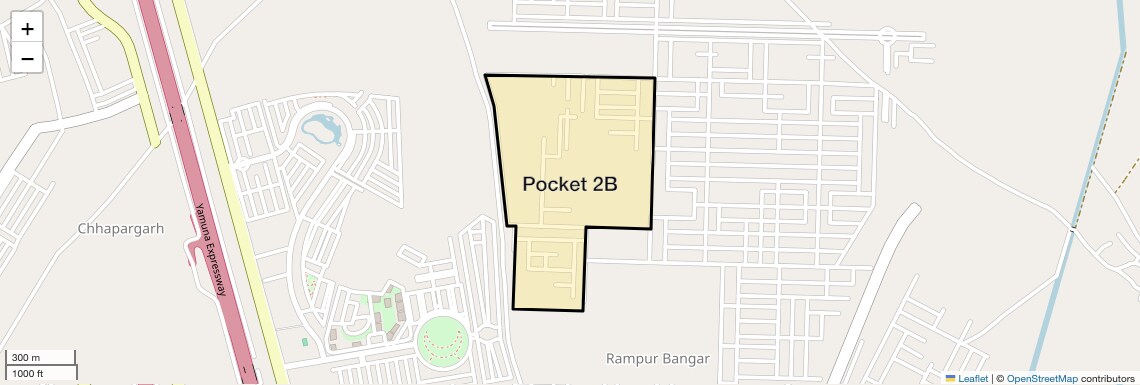 Location Map of Pocket 2b, Greater Noida