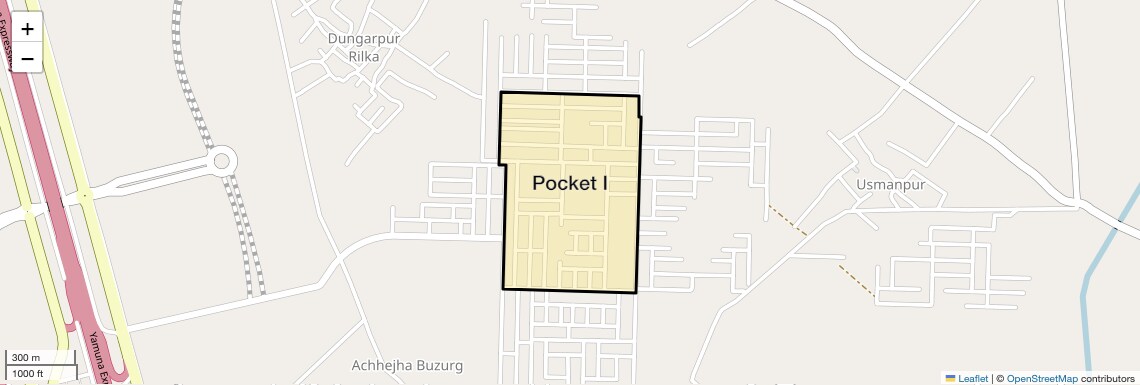 Location Map of Pocket I, Greater Noida