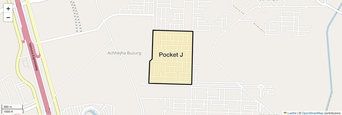 Location Map of Pocket J, Greater Noida